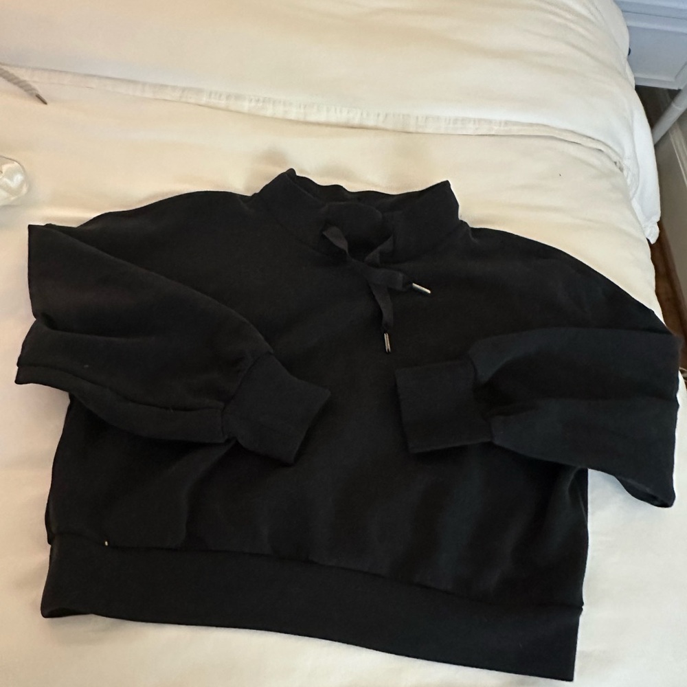 SPANX Classic Black Funnel Neck Sweatshirt